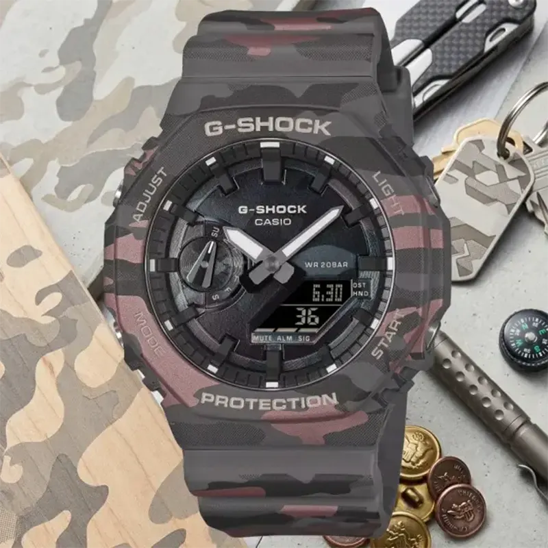 Casio G-Shock Gray Dial Ana-Digital Sporty Men's Watch- GA-2100CMD-8A